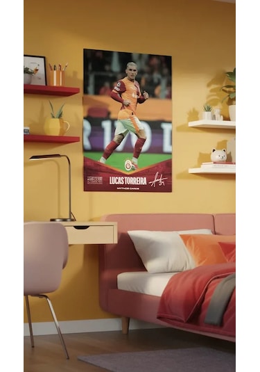 Galatasaray X Juventus - Lucas Torreira İmzalı Statik Poster