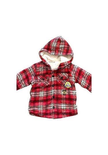 Erkek Bebek Kalın Mont Ve Pantolon Takım-15188 Kırmızı