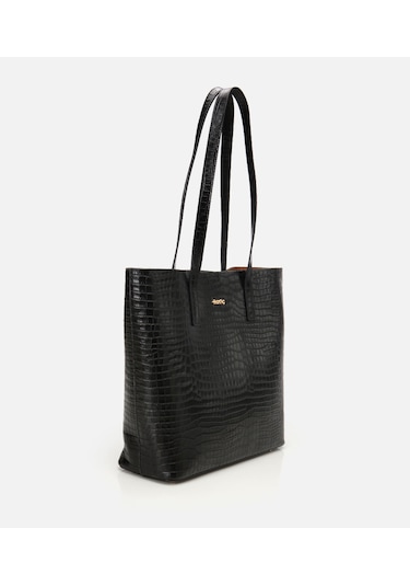 Hotiç Kadın Deri Siyah Çıkarılabilir Portföy Çantalı Tote Çanta 03cah310670a100 Siyah