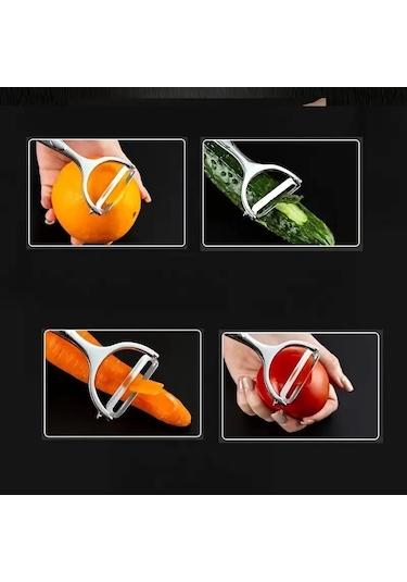 Mybru Pratik Paslanmaz Çelik Jülyen Soyacak Patates Meyve Ve Sebze Soyucu Çok Renkli