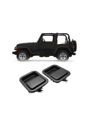 Besthome1 Metal Ön Dış Kapı Kolu Set Tam Kapı Tipi 55176382ae 55176383ae 1987-2006 Jeep Wrangler Tj