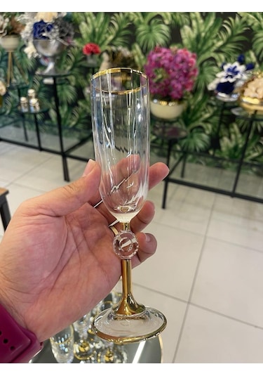 Paşabahçe Gerçek Yaldızlı 6'lı Amore Kahve Yanı Su Bardağı