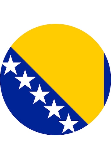 Bosna Hersek Bayrağı Arma Oto Sticker 13cm Ve 4 Cm 2adet