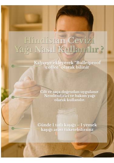 Hindistan Cevizi Yağı 300 Ml Soğuk Sıkım %100 Doğal Katkısız