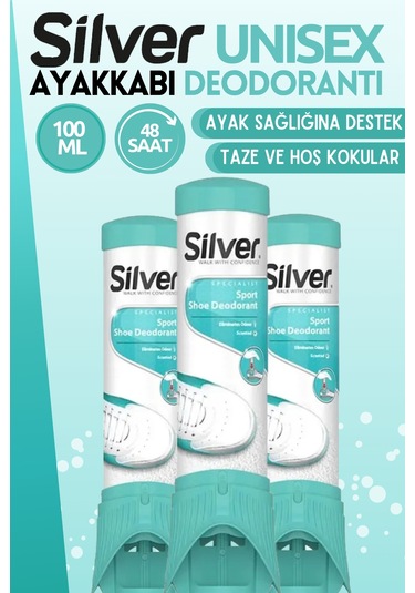 Ayakkabı Deodorantı Koku Giderici Önleyici Sprey 100 Ml 3 Adet