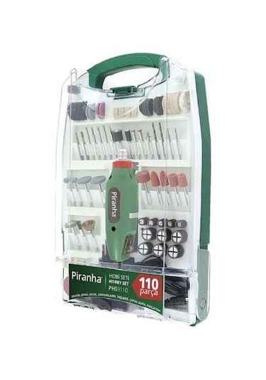 Piranha Mini Matkap Gravür Seti Mini Drill Mini El Matkabı 110pc