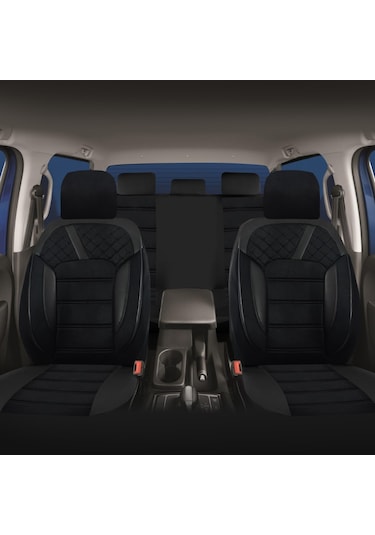 Pandami Oto Koltuk Kılıfı, Tam Set, Tay Tüyü / Siyah