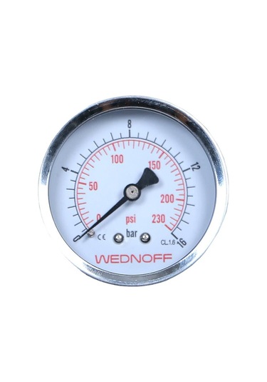 Wednoff Basınç Ölçer 0...16 Bar Ø63, G1/4, Kuru-pano Tipi