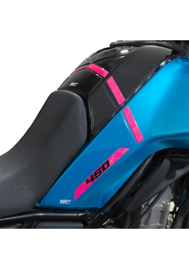GP Kompozit CF Moto 450 MT 2024 Uyumlu Tank Pad Mavi