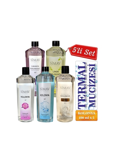Simav Synaus Termal Sulu Kolonya Seti 5'li 400  ML
