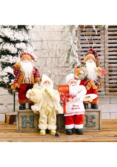 Geeroyoo Yılbaşı Dekorasyonu: Ayakta Şapkalı Noel Baba Figürü, Pratik Ve Dayanıklı