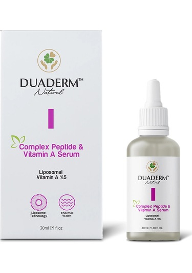 Kırışıklık Karşıtı, Ton Eşitleyici Complex Peptide & Vitamin A Serum Liposomal Vit A 5% 30 Ml