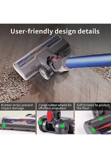 Fochsia 1pc Direkt Sürüş Temizleme Başlığı  V7 V8 V10 V11 V15 Elektrikli Süpürge Kısa Havlu Halı Ve Sert Zeminler