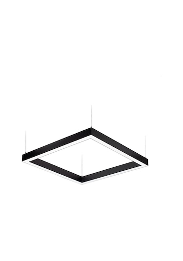 Linear Lineer Kare 60x60 Armatür Askı Aparatı Dahil Siyah