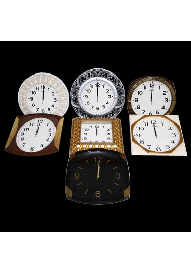 Düz Duvar Saati Karışık 4767 Çok Renkli