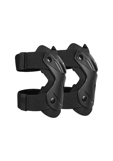 Moveevo Mt354-hx Spor Diz Koruyucu - Dayanıklı Pe Kabuk Ve Yumuşak Yastık, Bisiklet, Kayak, Motosiklet İçin Şok Emici Ve Konforlu Siyah