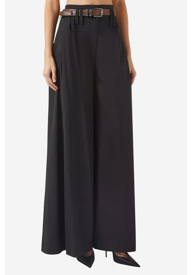 A.w.a.k.e. Mode Wide - Leg Yan Yırtmaçlı Pantolon Siyah