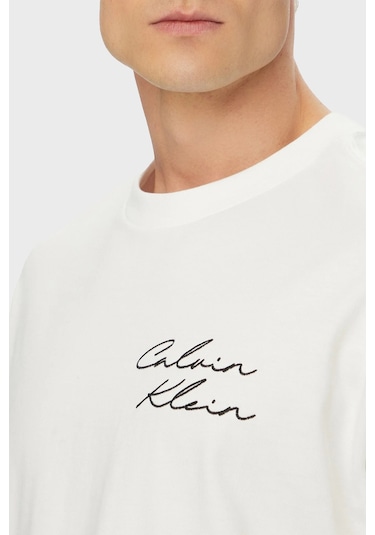 Calvin Klein Erkek T Shirt Lv04re828g Yaf Beyaz