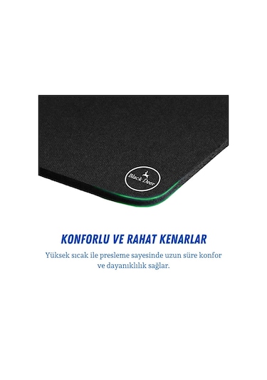 Black Deer Siyah 90x40 Large Boy Professional Gaming Ofis Mouse Pad Kaydırmaz Mouse Pad
