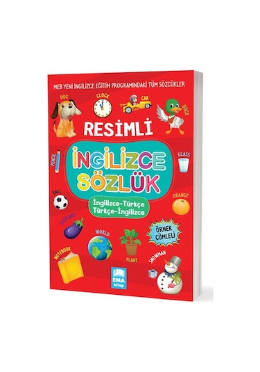 Resimli İngilizce - Türkçe Türkçe İngilizce Sözlük Örnek Cümleli- Ema Kitap