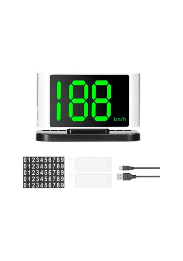 Leezsing Usb Bağlantılı Araç Hud Hız Göstergesi Ve Güvenlik Uyarı Sistemi - Beyaz Renk Seçeneği