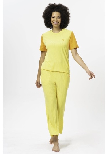United Colors Of Benetton Kadın Pijama Üstü 71461 Sarı