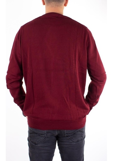 Twister 3621 Bordo Bisiklet Yaka Büyük Beden Erkek Kazak