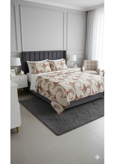 Rüya Tek Kişilik Pike Yatak Örtüsü Şaldünya Tarçın Çok Renkli