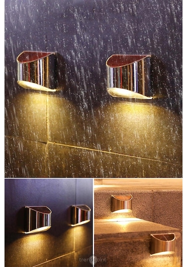 Technojet 1adet Solar Metal Tek Taraflı Aplik Duvar Lambası Dekor