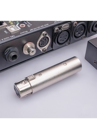 Yunboo Zink Alloy Xlr Erkek- Dişi Mikrofon Ses Kablosu Uzatıcı, Tonalite Tabela Adaptörü 2 Adet