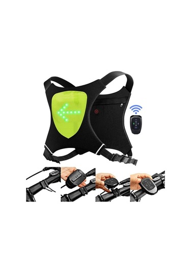 Createtech Bisiklet Çantası: Usb, Led Sinyal, Dönüş Çantası, Geeksen Çift Tasarım Yeşil