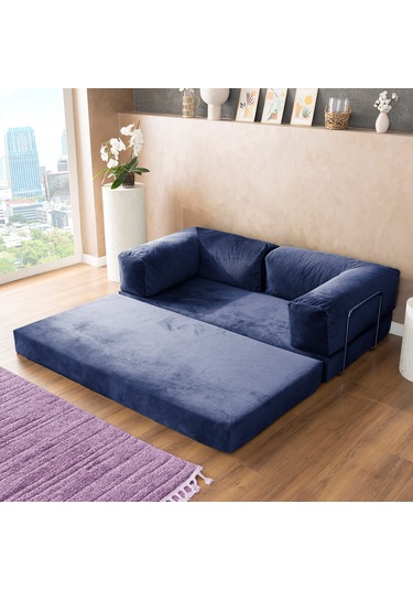 Argimo Godila Çok Amaçlı Sofa Çift Kişilik Yatak Koltuk Lacivert