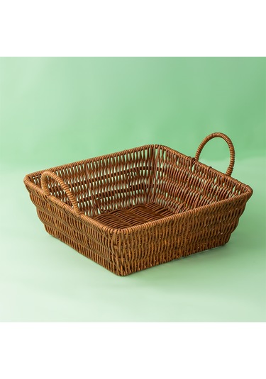 Porsima 303c 3lü Düzenleyici Kare Hasır Sepet Seti Ekmeklik Sepet