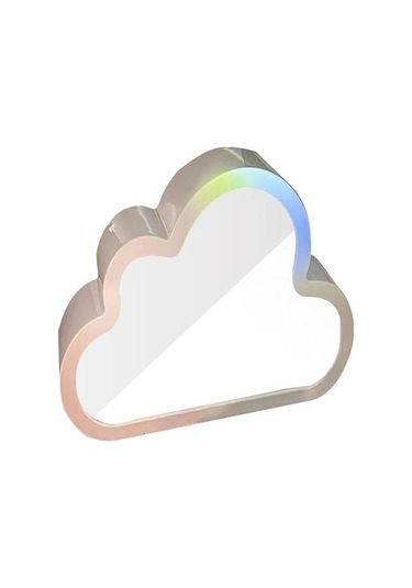 Prestigegoods Bulut Lale Aynalı Gece Lambası - Led Bulut Lale Lambası - Kendin Yap Lale Lambası - Ayna Eşliğinde Pembe