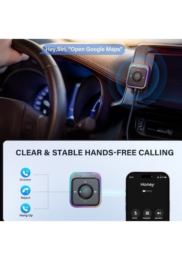 Artfulabode Sones Siyah Kablosuz Jr-cb3 Joyroom Bluetooth Araç Alıcısı 5.3 İy