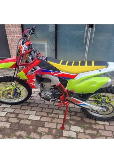 Dinosaurs Honda Crf250r Crf450r Arazi Motosikleti Çerçeve Koruyucu Plastik Koruyucu Kapak İçin Siyah Ve Kırmızı Gosterildigi Gibi
