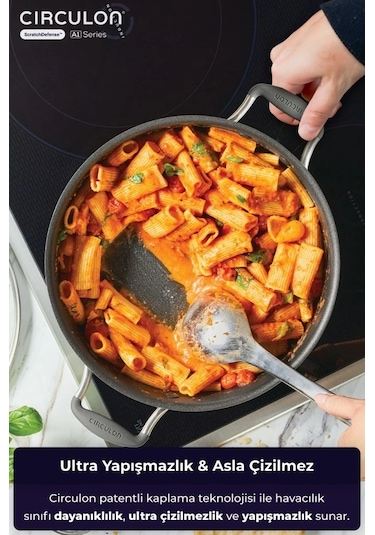Circulon 24 8 Cm Kapaklı Sığ Tencere Çok Renkli
