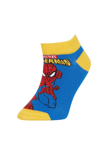 DeFacto Erkek Çocuk Marvel Spiderman 3'lü Pamuklu Patik Çorap -  Z9028A6NSKR1