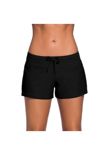 Angelsin Siyah Kadın Deniz Şortu