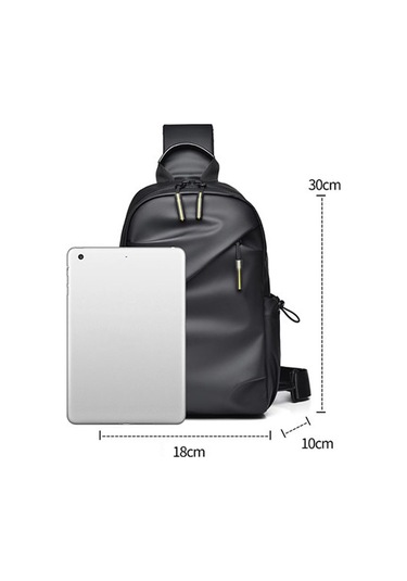 Sones Weıxıer 2122 Günlük Tek Omuzlu Çapraz Göğüs Çantası Büyük Kapasiteli Su Geçirmez Motosiklet Çantası Siyah