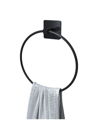 Zmc Bilişim Kendiliğinden Yapışkanlı Siyah Paslanmaz Metal Yuvarlak Havluluk Çok Renkli