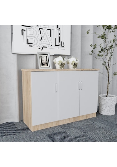 Oliver 5'li Ofis Takımı  Model 4 Meşe Beyaz