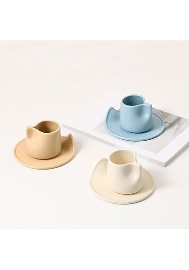 Createtech Homyl Mavi Kahve Kupa, Soğuk İçecekler İçin İdeal MAvi