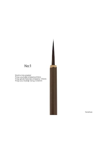 Tahrir Fırçası Kurt Kılı No:1-çini, Seramik, Tezhip, Minyatür, Brush, Ekstra İnce-1 Adet