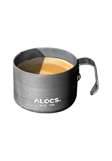 Alocs 160 Ml Çok Fonksiyonlu Metal Kahve Fincanları Kamp Gri