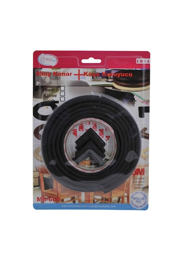 Miny Baby Mini Kenar+Köşe Koruyucu-Siyah Çok Renkli