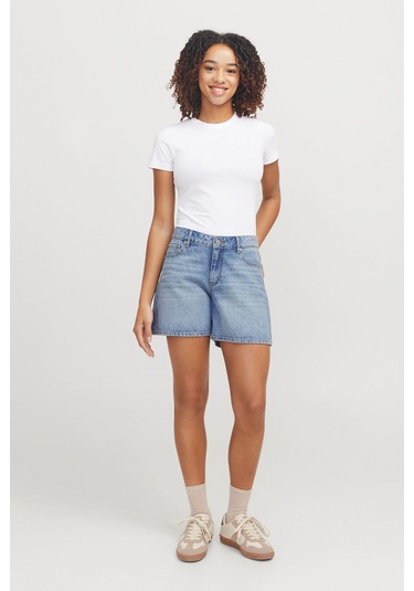 Jjxx Jxlaura Short Mw Denım Sh Mavi Kadın Uzun Kollu Gömlek 000000000102237820 Mavi