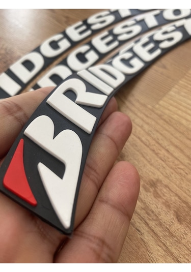 Motosiklet & Araç Lastik Yazısı 2.5 Cm Yeni Model Şeritli Ürün 16 Adet + Tutkal Dahil