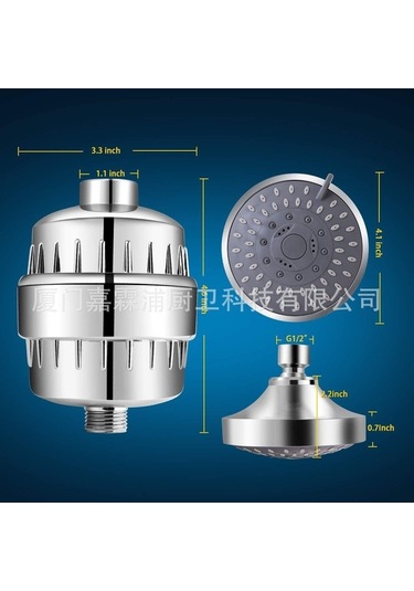 Wondernest Üst Sprey Lichen Kombinasyonlu Filtresi, Duş Başlığı Aşamalı 15 Vb - Yüksek Performanslı Banyo Filtreli Duş Başlığı Diğer