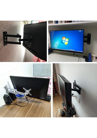 Jian Fan Tv Montaj Lcd Evrensel "duvar" Ofis Braketi 360 Derece Geri Teleskopik Evrensel Duvar"